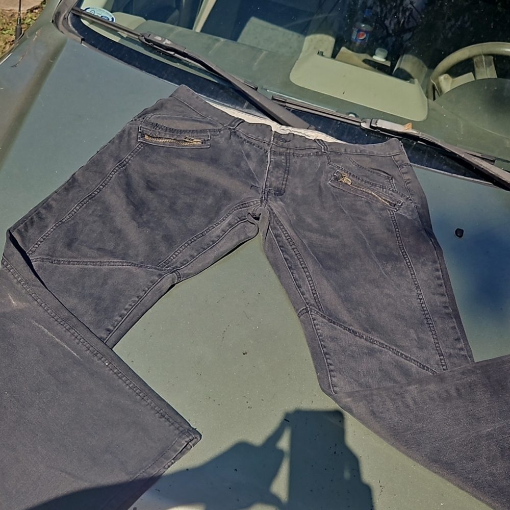Clique & Dagger Grey Zipper Pocket Jeans
